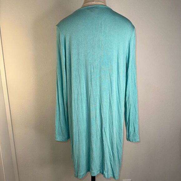 J. Jill Wearever Collection Womens L Bright Blue Open Front Stretch Cardigan - Picture 2 of 11